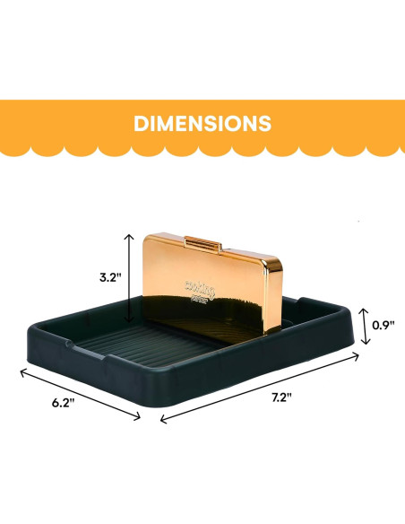 Soporte para Cucharas y Tapas Noa Store - Organizador Compacto 15.7x18.3 cm - Verde Dorado