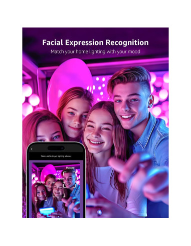 Bombillas LED Inteligentes Lepro BR1 RGBWW 8W Paquete de 4