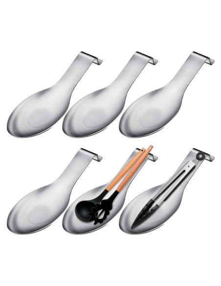 Soporte para Cucharas Acero Inoxidable Akamino 6 Pcs 23.6x24.9 cm