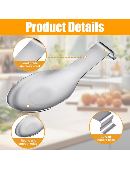 Soporte para Cucharas Acero Inoxidable Akamino 6 Pcs 23.6x24.9 cm