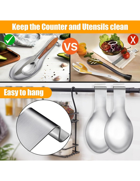 Soporte para Cucharas Acero Inoxidable Akamino 6 Pcs 23.6x24.9 cm