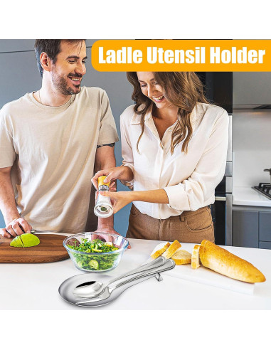 Soporte para Cucharas Acero Inoxidable Akamino 6 Pcs 23.6x24.9 cm