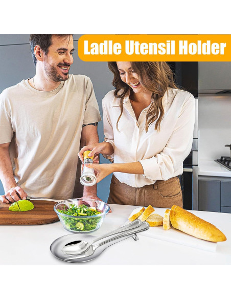 Soporte para Cucharas Acero Inoxidable Akamino 6 Pcs 23.6x24.9 cm