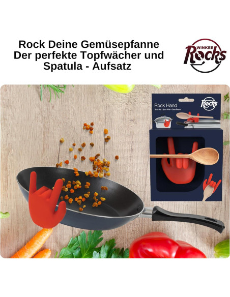 Soporte para Cucharas de Cocina Winkee Rocks - Silicona Resistente