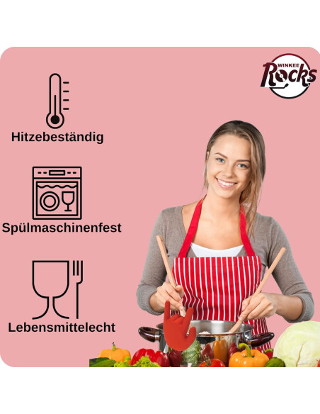 Soporte para Cucharas de Cocina Winkee Rocks - Silicona Resistente