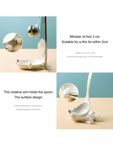 Soporte para cuchara de cerámica Wuhhaoafu gato amarillo 13x10.4cm