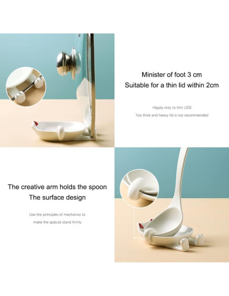 Soporte para cuchara de cerámica Wuhhaoafu gato amarillo 13x10.4cm