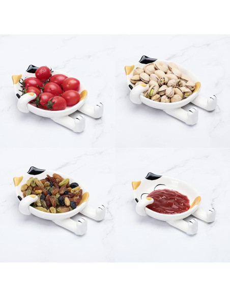 Soporte para cuchara de cerámica Wuhhaoafu gato amarillo 13x10.4cm