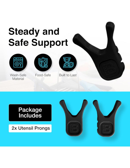 Soporte para Cuchara de Silicona Blue Bosti 2PK Negro