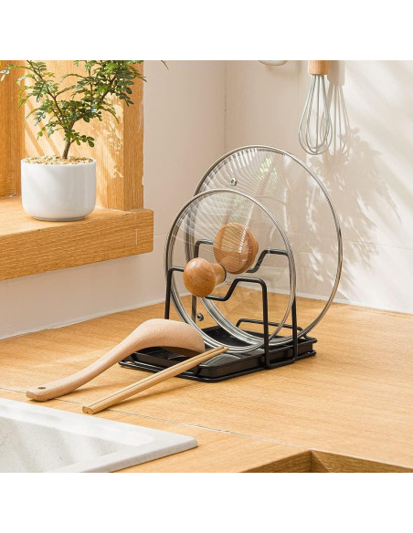 Soporte para Tablas de Cortar SUNFICON con Bandeja Goteo Negra