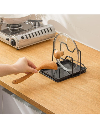 Soporte para Tablas de Cortar SUNFICON con Bandeja Goteo Negra