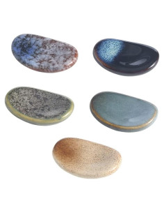 Soporte de Cuchara Cerámica XZJMY 5 Pcs Vintage 5.5x3.7 cm