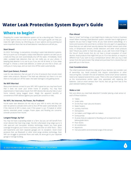 Kit de Inicio Hogar Inteligente YoLink con 3 Sensores de Agua