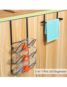 Organizador de Tapa de Olla YIGII 2 Piezas para Gabinete 2