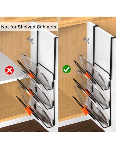 Organizador de Tapa de Olla YIGII 2 Piezas para Gabinete