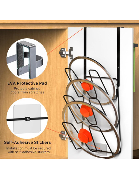 Organizador de Tapa de Olla YIGII 2 Piezas para Gabinete