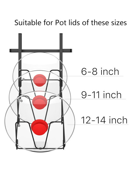 Organizador de Tapa de Olla YIGII 2 Piezas para Gabinete