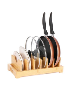 Organizador de Tapas de Olla YEZHEXI de Bambú 39x20x12 cm
