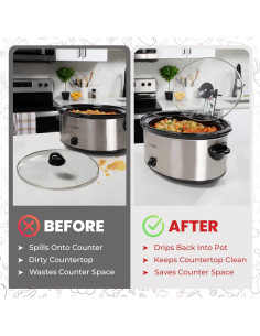 Soporte para tapa de Crockpot Liddit - Acero Inoxidable Negro 2