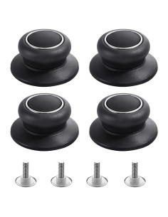 4 Perillas de Reemplazo para Tapa de Olla WATHFKCU - Negro