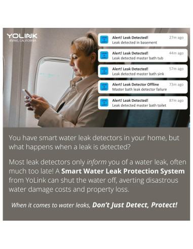 Kit de Inicio Hogar Inteligente YoLink con 3 Sensores de Agua