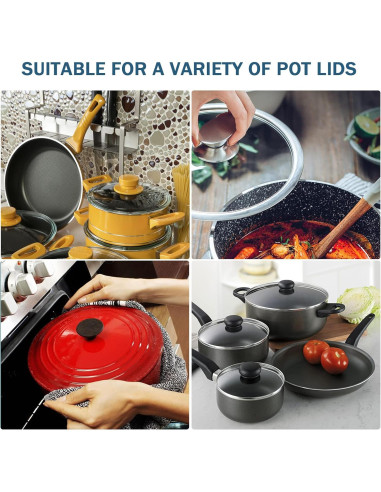 4 Perillas de Reemplazo para Tapa de Olla WATHFKCU - Negro