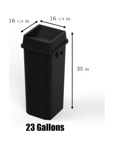 Cubo de Basura Comercial Regal Altair 87 L Negro con Tapa 2