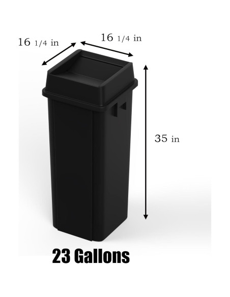 Cubo de Basura Comercial Regal Altair 87 L Negro con Tapa