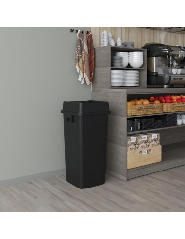 Cubo de Basura Comercial Regal Altair 87 L Negro con Tapa