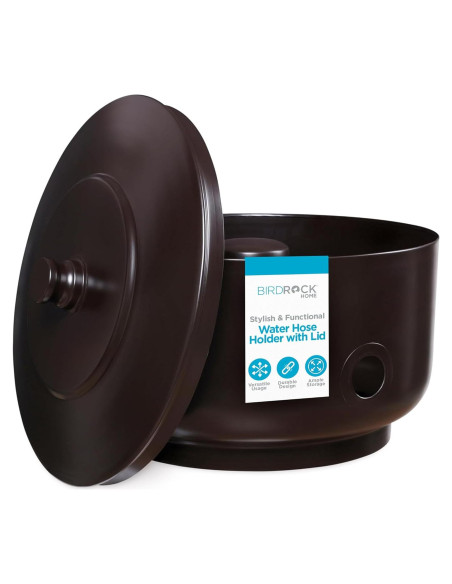 Maceta para Mangueras BIRDROCK HOME 30.48m Bronce Aceitado