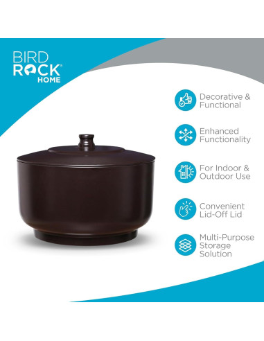 Maceta para Mangueras BIRDROCK HOME 30.48m Bronce Aceitado