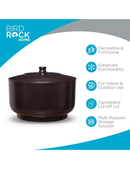 Maceta para Mangueras BIRDROCK HOME 30.48m Bronce Aceitado