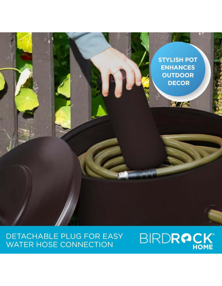 Maceta para Mangueras BIRDROCK HOME 30.48m Bronce Aceitado