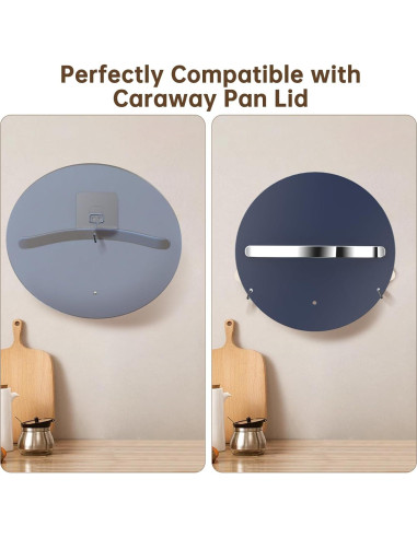 Ganchos Adhesivos Ajrwiiy para Tapa de Olla - Paquete de 5