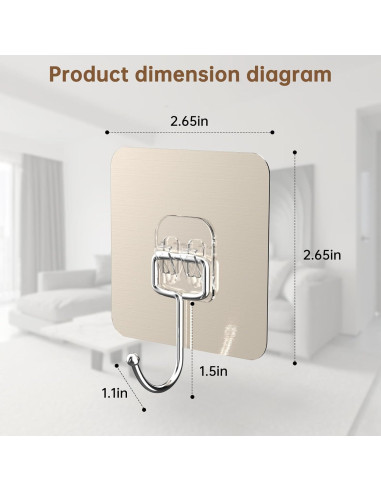 Ganchos Adhesivos Ajrwiiy para Tapa de Olla - Paquete de 5