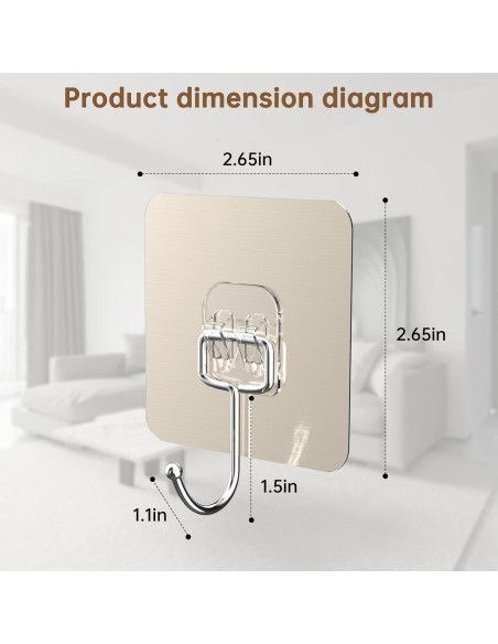 Ganchos Adhesivos Ajrwiiy para Tapa de Olla - Paquete de 5