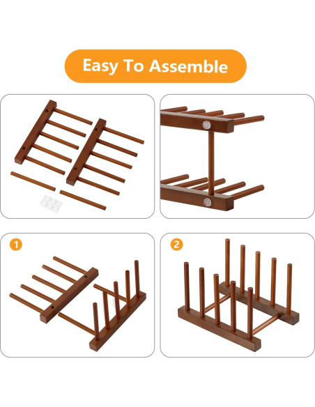 Estante de Secado HBlife de Madera de Teak 4 Ranuras Estante de Secado HBlife de Madera de Teak 4 Ranuras