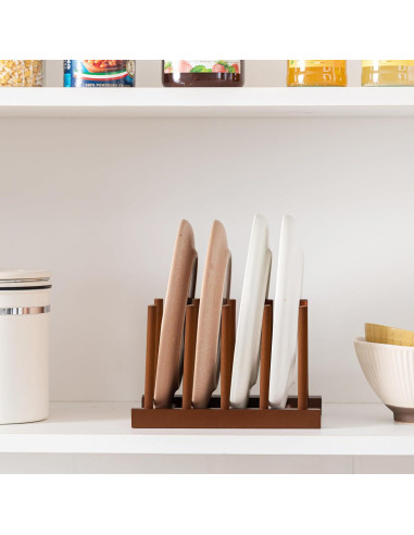 Estante de Secado HBlife de Madera de Teak 4 Ranuras