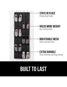 Organizador de Zapatos Gorilla Grip 24 Bolsillos Negro 2