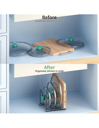 Organizador de Cocina PLUVON Grande para Tapas y Tablas