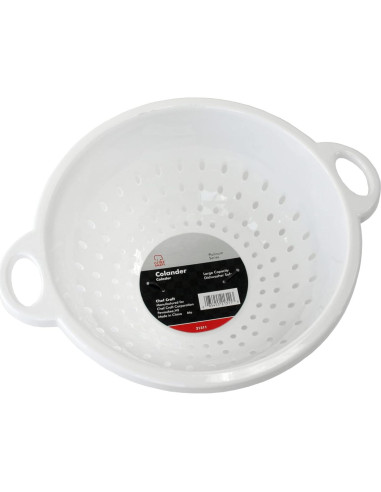 Colador Profundo de Plástico Chef Craft 28x13 cm 5L Blanco