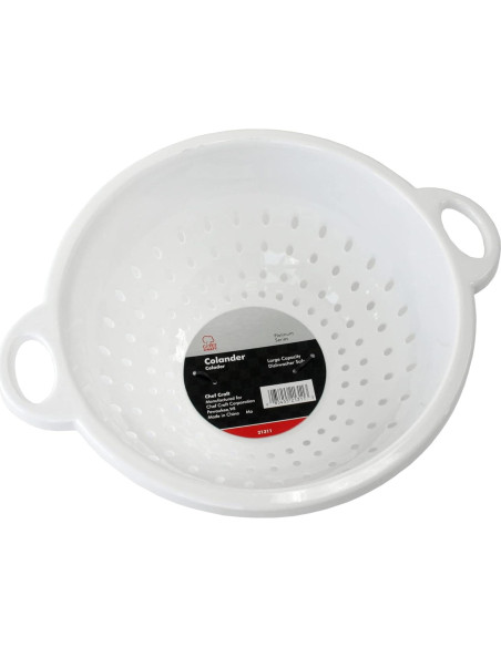 Colador Profundo de Plástico Chef Craft 28x13 cm 5L Blanco