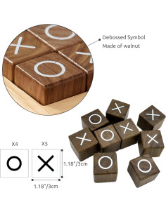 Juego de Mesa Tic Tac Toe WOWME 11x11 cm Decoración 2