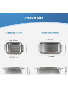 Colador de Fregadero Extensible Hygie Rinse Acero Inoxidable 2