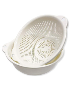 Juego de coladores y tazones OTSUMAMI TOKYO 18 cm plástico blanco