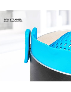Colador de Silicona Clip Genérico 23x8 cm Azul - Drenaje Fácil 2