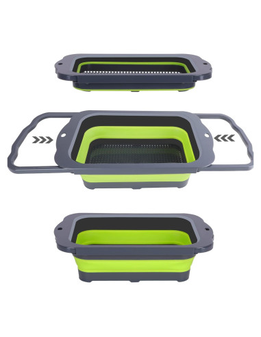 Colador Plegable QiMH Verde 9 Cuartos Silicona Antideslizante