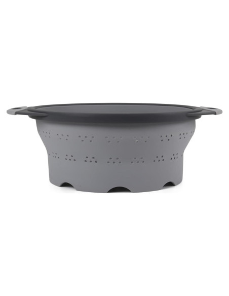 Colador Plegable de Silicona Dexas 8" Gris Frío 7.2 Tazas
