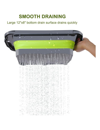 Colador Plegable QiMH Verde 9 Cuartos Silicona Antideslizante