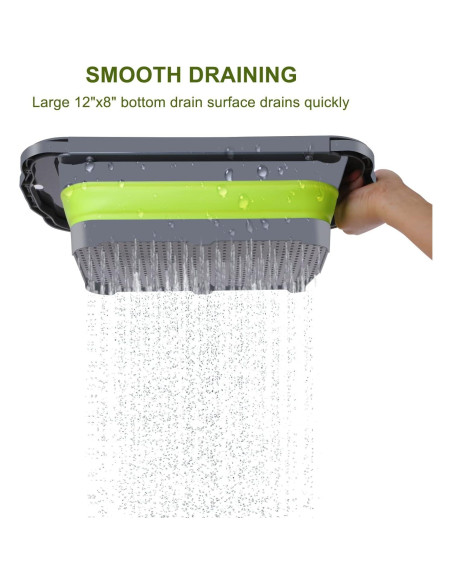 Colador Plegable QiMH Verde 9 Cuartos Silicona Antideslizante